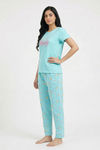 Zivame Farm Lore Knit Cotton Pyjama Set - Island Paradise — thumbnail 4